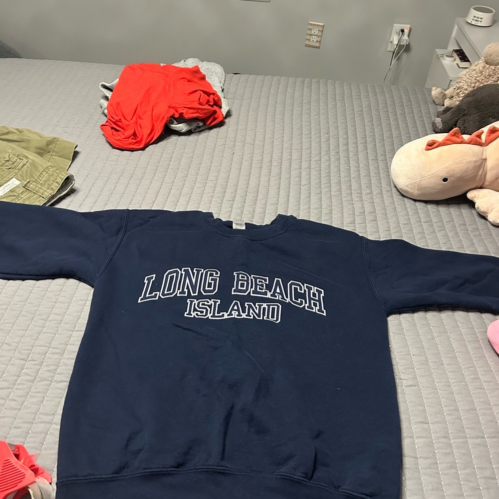 Long Beach Island Navy Crewneck Sweatshirt